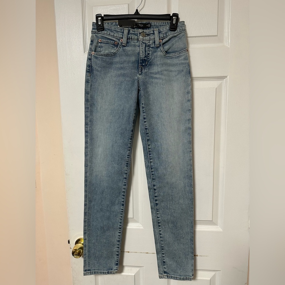 Lauren Ralph Lauren Curvy Mid - Rise Skinny Leg